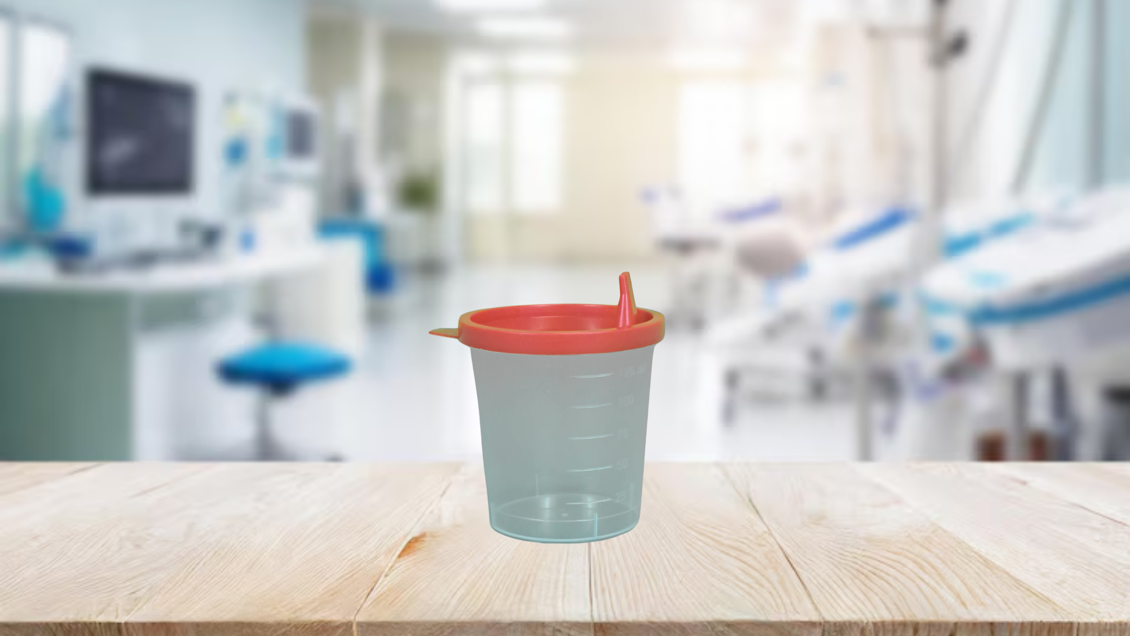 Urinbecher mit  Deckel [R2 P25]