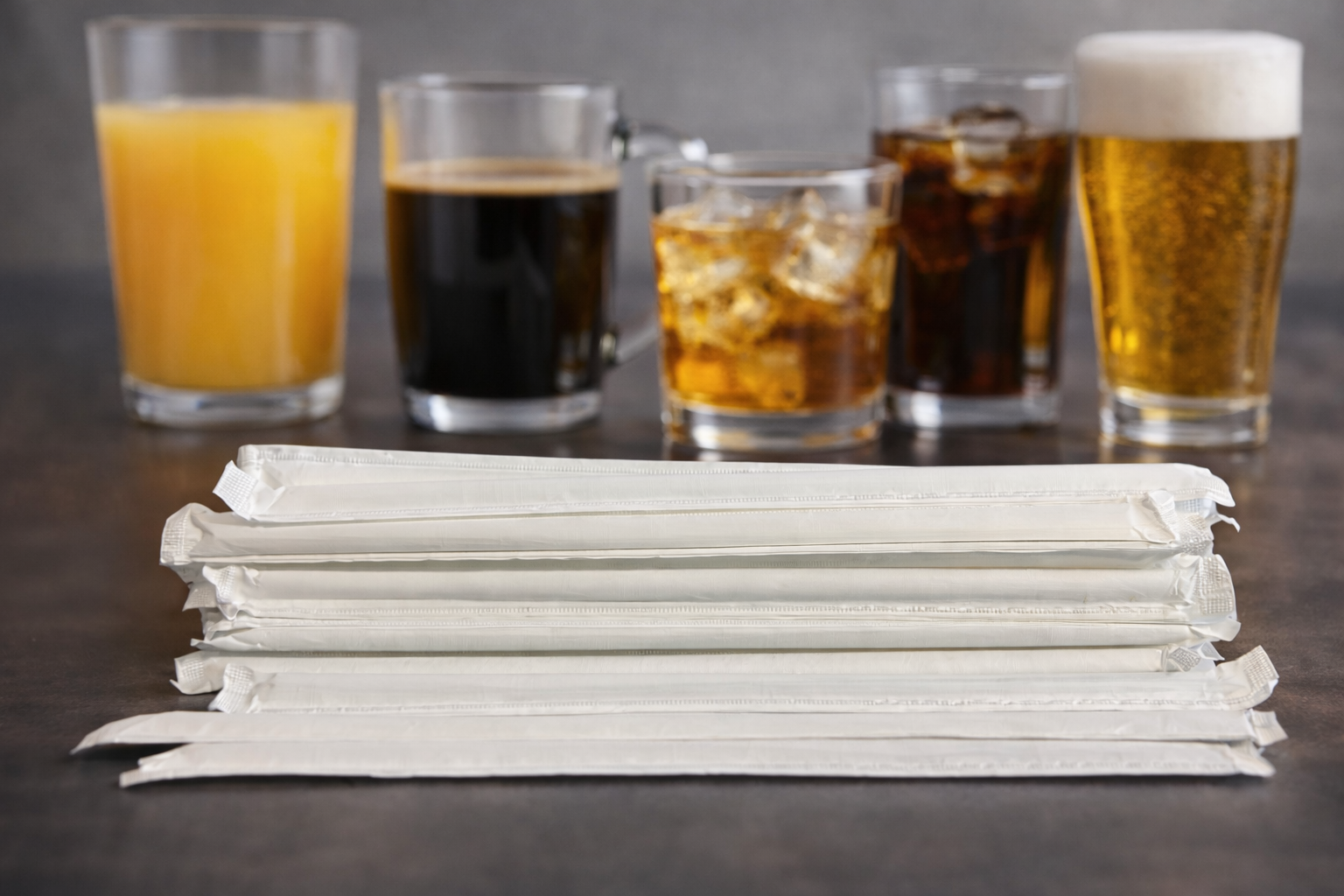 Strohhalm weiß Papier a 500  St.[R1 P8]