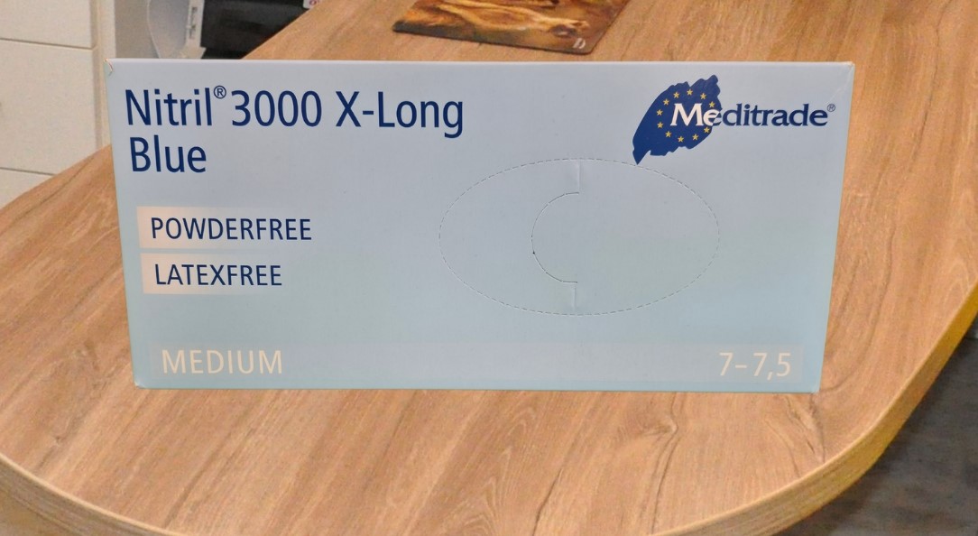 Untersuchungshandschuhe Nitril Extra Long - Größe M [R4 P4]